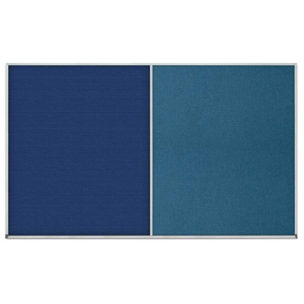 Triple Door Radius Corkboard, 72"x48", Bla, UV70055RC-BLACK-FORBO